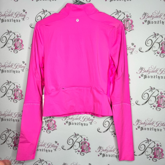 Lululemon Pink final mile zip up Jacket lightweight thumb holes zipper pockets - Picture 2 of 16